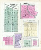 Kickapoo, Linwood, Reno, Lenape, Fairmount, Fall Leaf, Jarbalo, Kansas State Atlas 1887